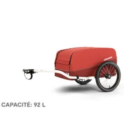 Remorque Vélo Utilitaire Cargo Kalle Croozer 92 Litres -Lecyclo Vélo Promos Boutique Remorque velo cargo Croozer kalle rouge