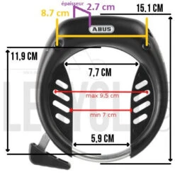 Antivol De Cadre à Clés Tectic 496 De Vélo ABUS -Lecyclo Vélo Promos Boutique antivol de cadre a cles tectic 496 de velo abus full 5