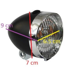 Feu Avant Vélo Vintage Sur Fourche 3 LEDs -Lecyclo Vélo Promos Boutique feu avant velo vintage sur fourche 3 leds full 4