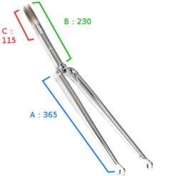 Fourche Droite Chromée 1 Pouce - BLB Classic -Lecyclo Vélo Promos Boutique fourche droite chromee 1 pouce blb classic full 4
