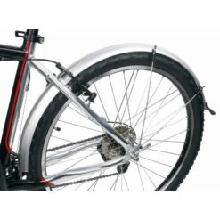 Messingschlager Paire De Garde Boue Pour Vélo 26 Pouces Avec Câble électrique - 60 Mm -Lecyclo Vélo Promos Boutique garde boue argent avant et arriere pour velo 26 pouces 60 mm full 4