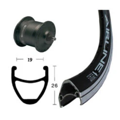 Roue Vélo Avant Noire Moyeu Dynamo 28 Pouces Rodi -Lecyclo Vélo Promos Boutique roue velo avant noire moyeu dynamo 28 pouces rodi full 4